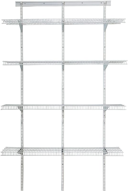 Photo 1 of ClosetMaid 2845 ShelfTrack 4ft. Pantry Organizer Kit, White