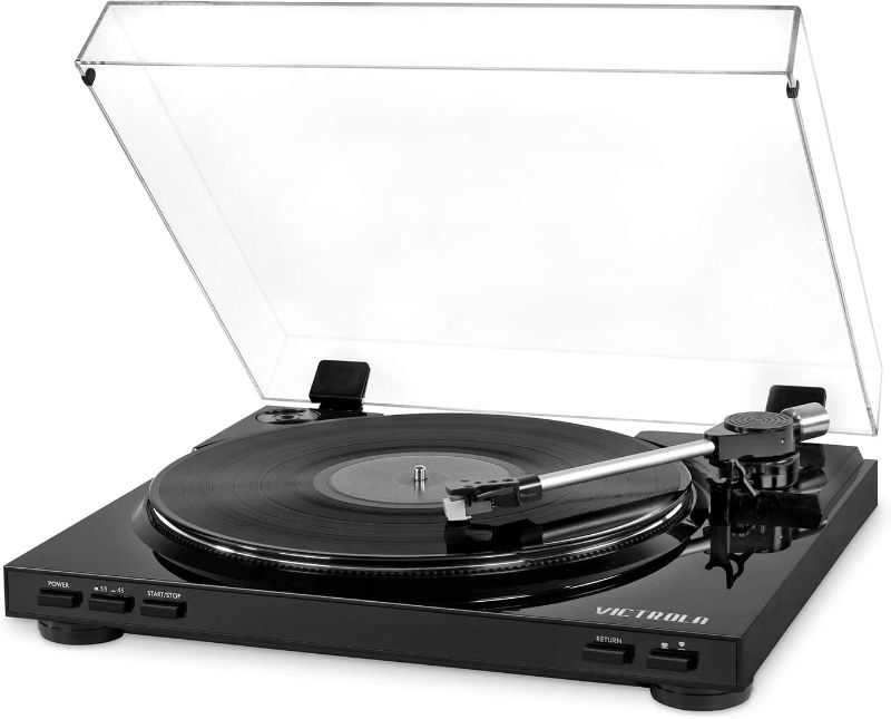 Photo 1 of Victrola Pro USB Record Player with 2-Speed Turntable and Dust Cover, Black (VPRO-3100-BLK)