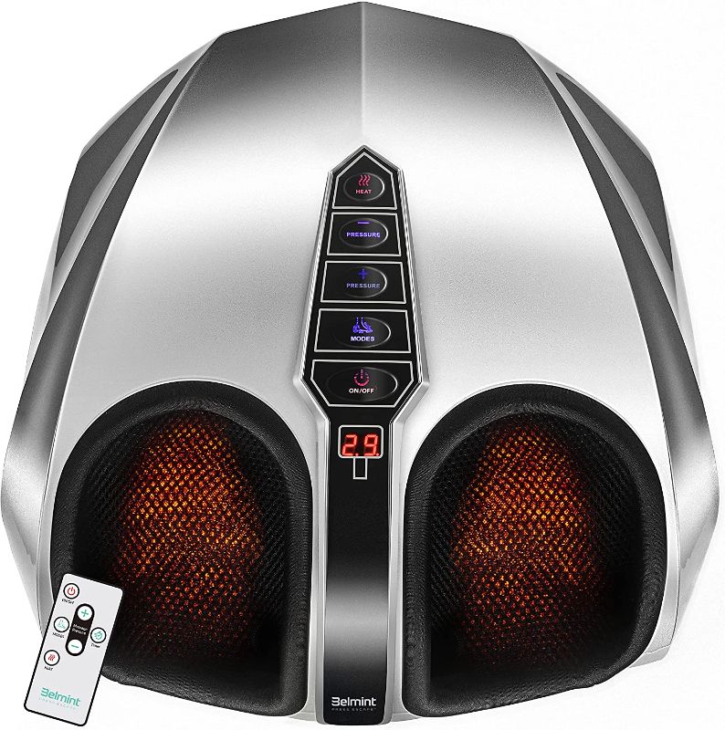 Photo 1 of Belmint Shiatsu Foot Massager with Heat - Fathers Day Gift, Electric Deep-Kneading Massage Machine with Air Compression - Pain Relief for Plantar Fasciitis, Neuropathy, Arthritis and Tired Feet