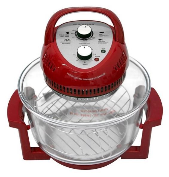 Photo 1 of Big Boss - Oil-less Air Fryer, 16 Quart, 1300W, Easy Operation with Built in timer - Red