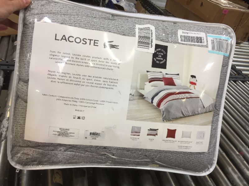 Photo 1 of Lacoste Auckland Comforter Set, Chili Pepper, Full/Queen
