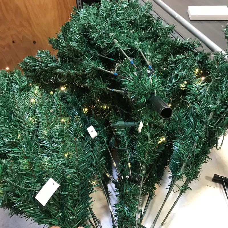 Photo 1 of 7.5 ft. Pre-Lit LED Spruce Artificial Christmas Tree with 480 Multi-Color and Warm White Lights, 6 Functions 