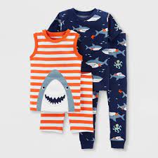 Photo 1 of Baby Boys 2pc Shark Snug Fit Pajama Set  Just One You made by carters OrangeBlue