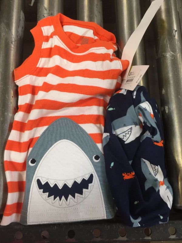 Photo 2 of Baby Boys 2pc Shark Snug Fit Pajama Set  Just One You made by carters OrangeBlue