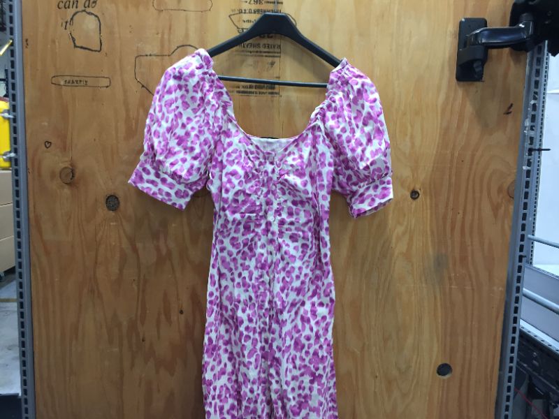 Photo 2 of Women puff short sleeve with prints violet color Size S