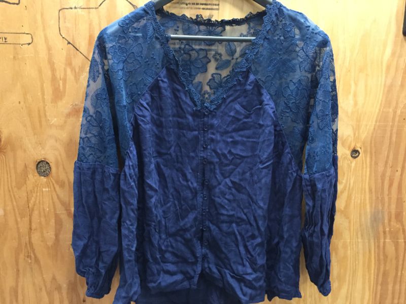 Photo 1 of large woman blouse blue