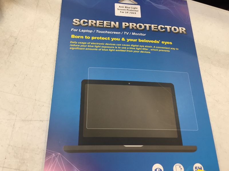 Photo 2 of 2 Pack 14" Anti Blue Light Laptop Screen Protector - Anti-scratch and Anti-Glare Screen Protection - for 14” (Display 16:9) HP/DELL/Asus/Acer/Sony/Samsung/Lenovo/Toshiba---protector only