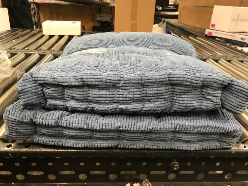Photo 1 of 19in x 19in Blue Fabric Pillows 2 Pack