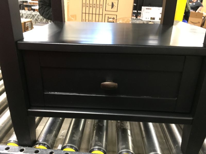 Photo 1 of Black Night Stand With Drawer Generic Brand