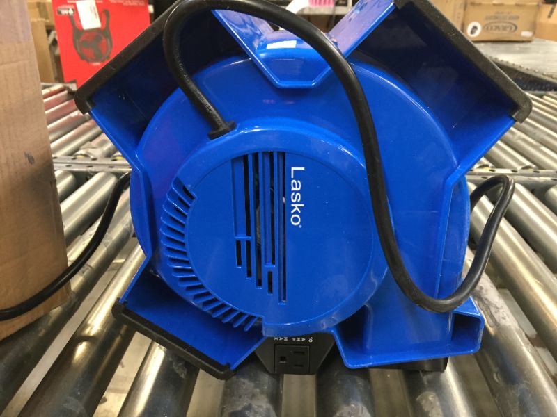 Photo 3 of Lasko High Velocity X-Blower Utility Fan for Cooling, Ventilating, Exhausting and Drying at Home, Job Site and Work Shop, Blue