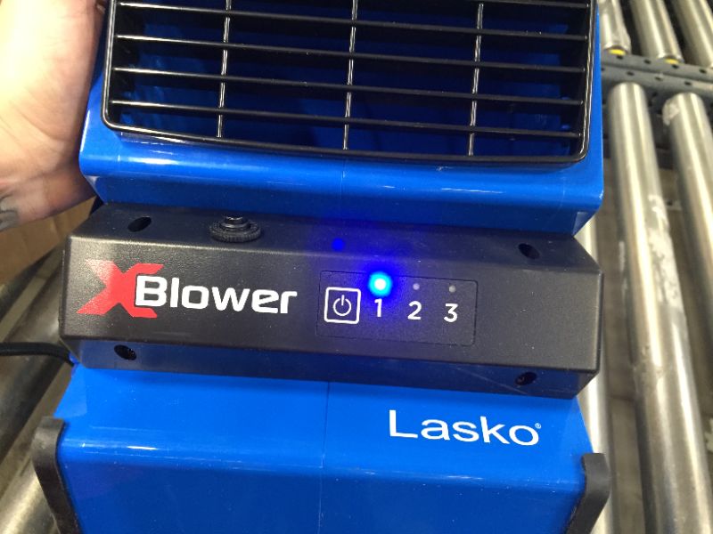 Photo 2 of Lasko High Velocity X-Blower Utility Fan for Cooling, Ventilating, Exhausting and Drying at Home, Job Site and Work Shop, Blue