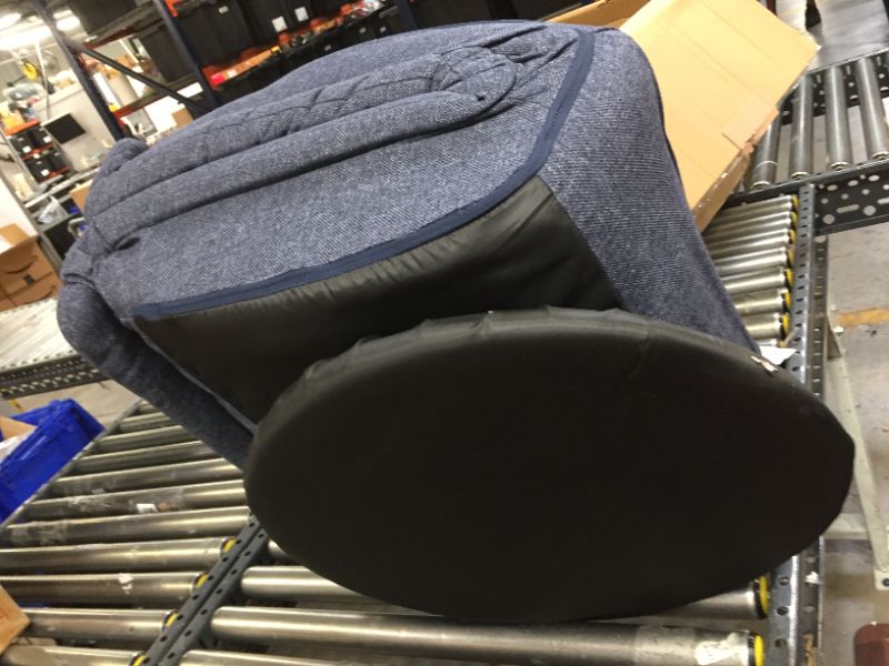 Photo 4 of Amazon Basics Swivel Foam Lounge Chair - with Headrest, Adjustable, Denim