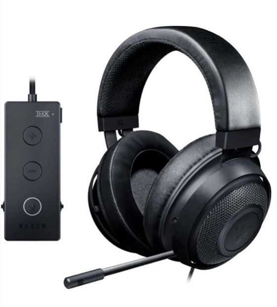 Photo 1 of Razer - Kraken Tournament Edition Wired Stereo Gaming Over-the-Ear Headphones for PC, Mac, Xbox One, Switch, PS4, Mobile Devices - Black