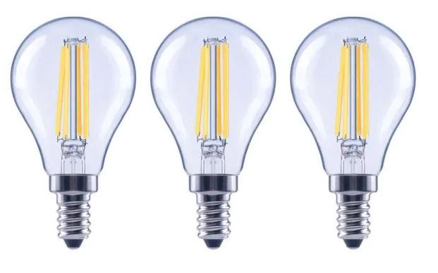 Photo 1 of 60-Watt Equivalent A15 Dimmable Appliance Fan Clear Glass Filament LED Vintage Edison Light Bulb Daylight (3-Pack) 4 Boxes