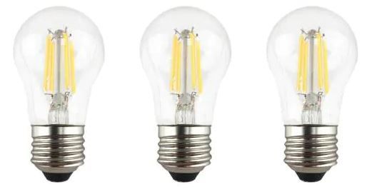 Photo 1 of 60-Watt Equivalent A15 Dimmable Clear Glass Decorative Filament LED Vintage Edison Light Bulb Soft White (3-Pack) 4 Boxes