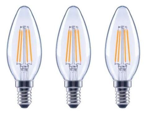 Photo 1 of 40-Watt Equivalent B11 Candle Dimmable ENERGY STAR Clear Glass Filament Vintage LED Light Bulb Daylight (3-Pack) 4 Boxes