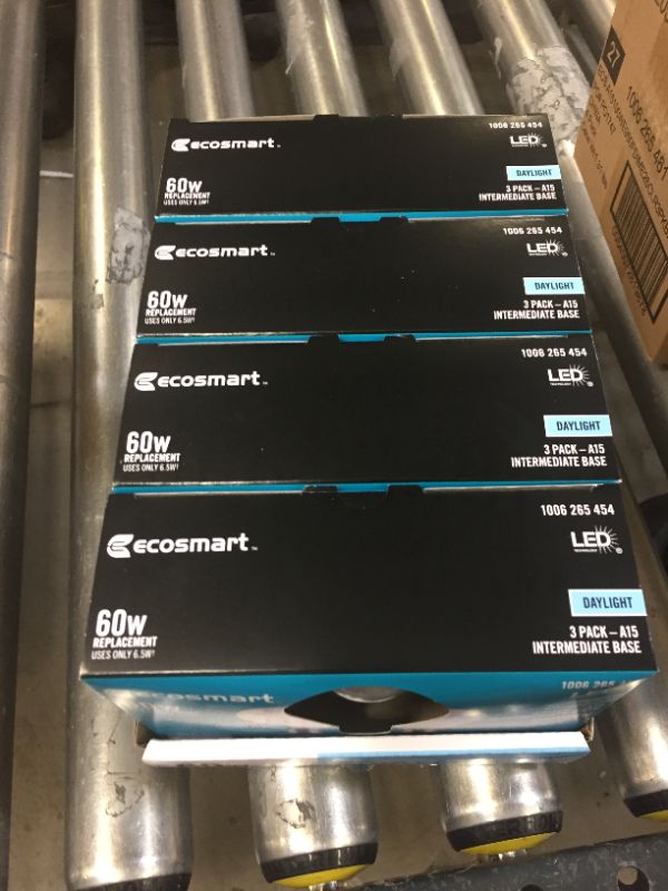 Photo 4 of 60-Watt Equivalent A15 Dimmable Appliance Fan Frosted Glass Filament LED Vintage Edison Light Bulb Daylight (3-Pack) 4 Boxes