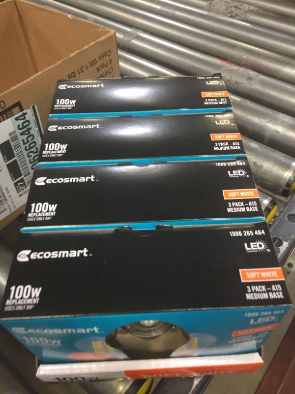 Photo 4 of 100-Watt Equivalent A15 Dimmable Appliance Fan Clear Glass Filament LED Vintage Edison Light Bulb Soft White (3-Pack) 4 Boxes 12 Bulbs
