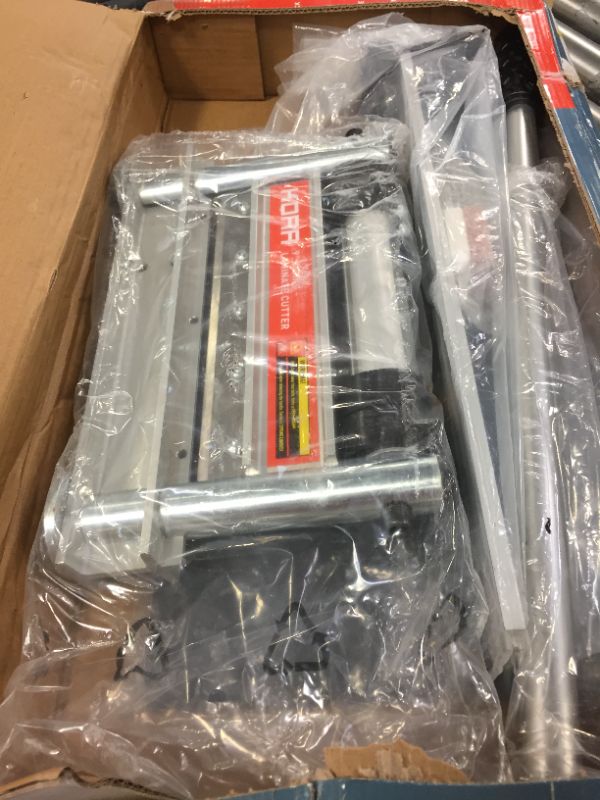 Photo 1 of used---KORR KMAP001 9 inch Laminate Flooring and Siding Cutter with Heavy Duty Fixed Aluminum Fence and Built-in Precision Angled Miter Settings with BONUS Honing Stone
