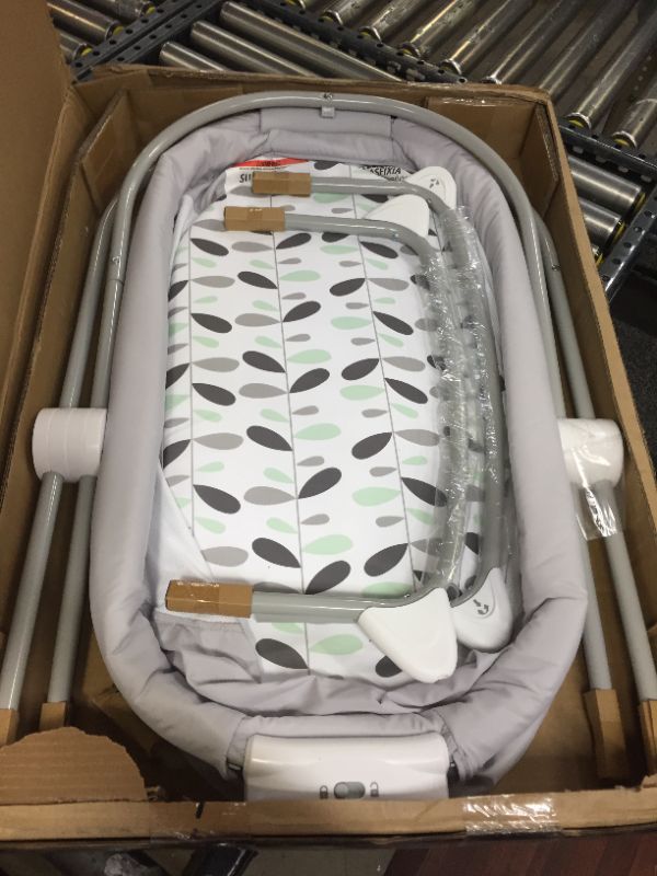 Photo 2 of Fisher-Price, Soothing View Bassinet Climbing Leaves Folding Portable Baby Cradle for Newborns and Infants