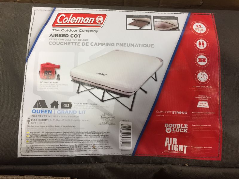 Photo 4 of Coleman Camping Cot--size queen -- 78 x 59 x 22inch