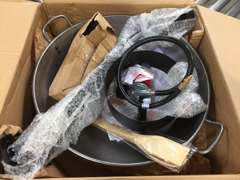 Photo 1 of King Kooker #24wc 24 inch Portable Propane Outdoor Cooker with 18 inch Steel Wok, Size: Black
