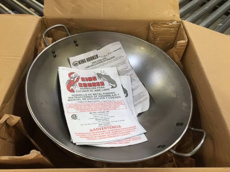 Photo 1 of King Kooker #24wc 24 inch Portable Propane Outdoor Cooker with 18 inch Steel Wok, Size: Black