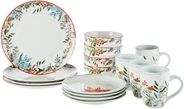 Photo 1 of American Atelier Floral winter Holiday Dinnerware Set (4 SMALL PLATES ONLY)