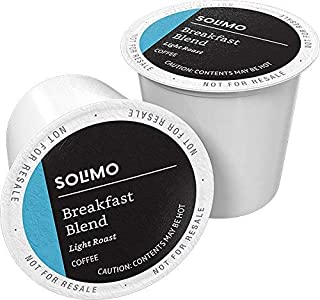 Photo 1 of Amazon Brand - 100 Ct. Solimo Light Roast Coffee Pods, Breakfast Blend, Compatible with Keurig 2.0 K-Cup Brewers