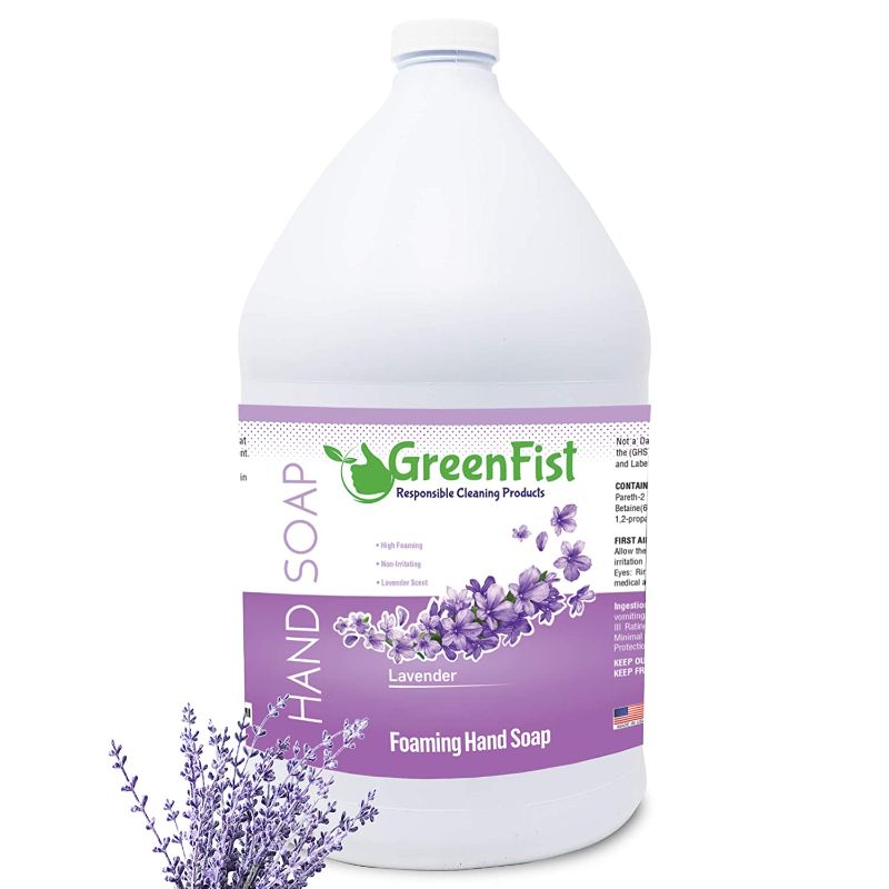 Photo 1 of 
GreenFist Foaming Hand Soap Refills Lavender Scent Jug Foam Refill Made in USA , 128 ounce (1 Gallon)