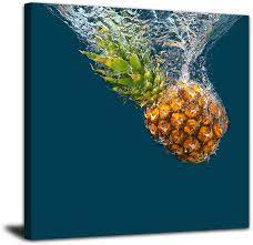 Photo 1 of WOXFCART PINEAPPLE CANVAS WALL ART 13.5" x 13.5"