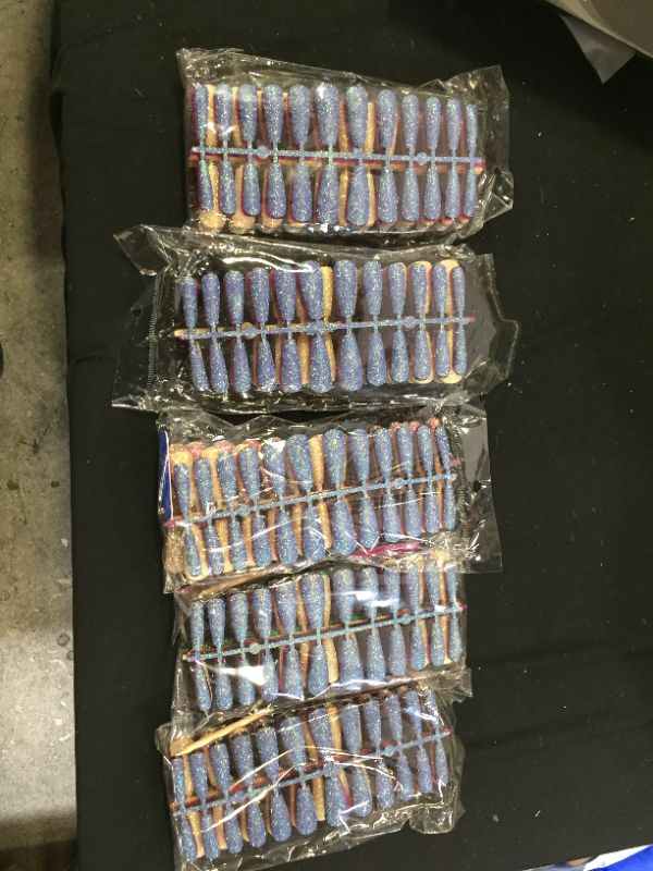Photo 1 of EBANKU 240 PIECES EXTRA LONG PRESS ON NAILS BALLERINA COFFIN GLITTER 5 PACK 