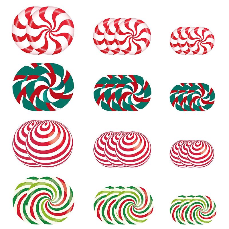 Photo 1 of BIUBEE 32 PCS CHRISTMAS CANDY PAPERMINT FLOOR DECAL STICKERS