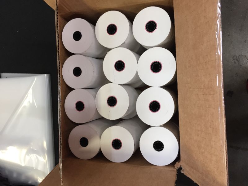 Photo 2 of Iconex Direct Thermal Printing Thermal Paper Rolls, 3" x 225 ft, White, 24/Carton
