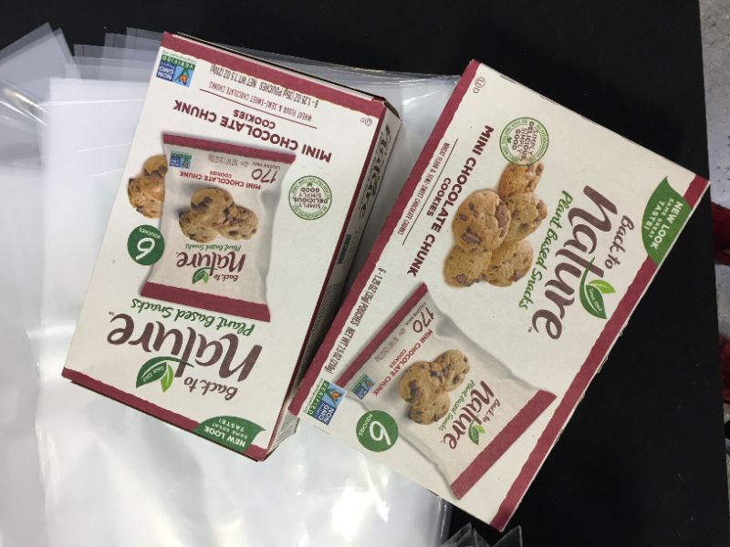 Photo 2 of Back To Nature Cookies, Chocolate Chunk, Mini - 6 pack, 1.25 oz pouches 2 BOXES EXP AUG 21 2021