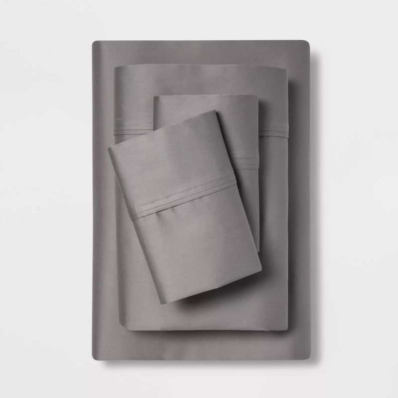Photo 1 of 400 Thread Count Solid Performance Sheet Set - Threshold™ 
twin xl