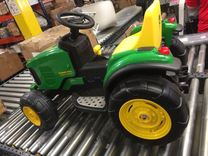 Photo 1 of Peg Perego 6V John Deere Power Pull Tractor Powered Ride-On - Green