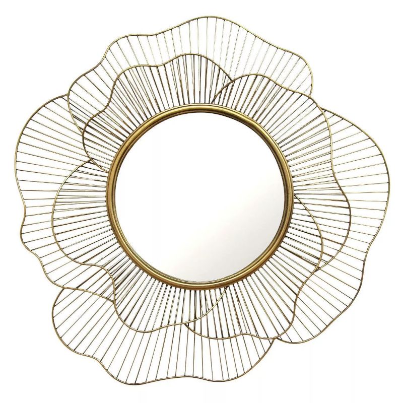 Photo 1 of 28.25" Stella Wall Mirror Gold - Stratton Home Décor
