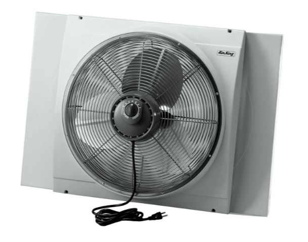 Photo 1 of Air King 26-3/4 Inch 3560 CFM Whole House Window Mounted Fan with Storm Guard Housing from the Window Fans Collection
