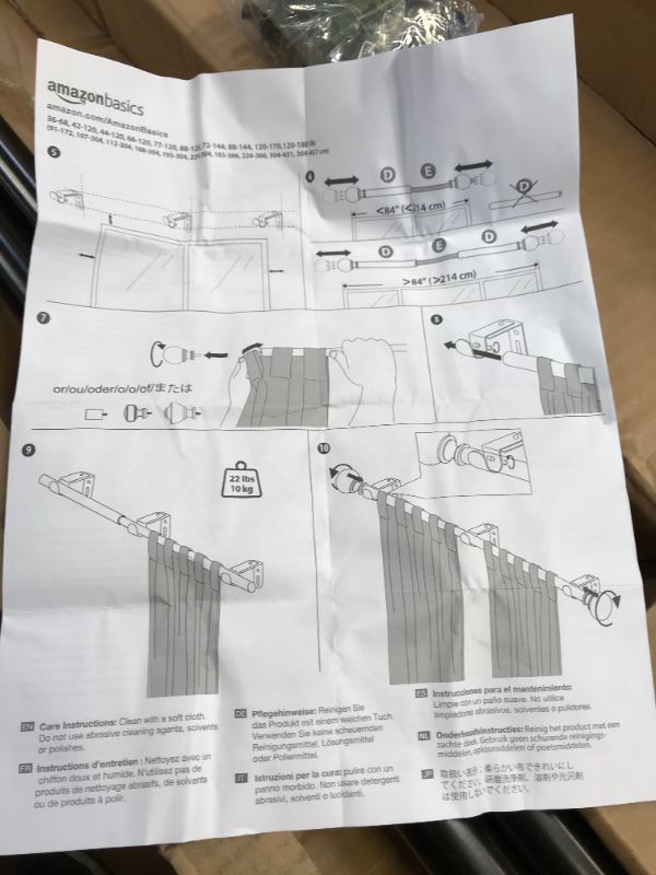 Photo 1 of amazonbasics shower curtain rod