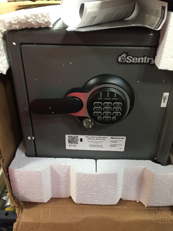 Photo 2 of Sentry Fire-Safe Electronic Lock Business Safes, Grey
NO BATTERY TO TEST 
