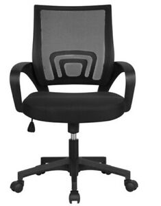 Photo 1 of AmazonBasics 3407M5 Mid-Back Desk Office Chair with Armrests - Black
