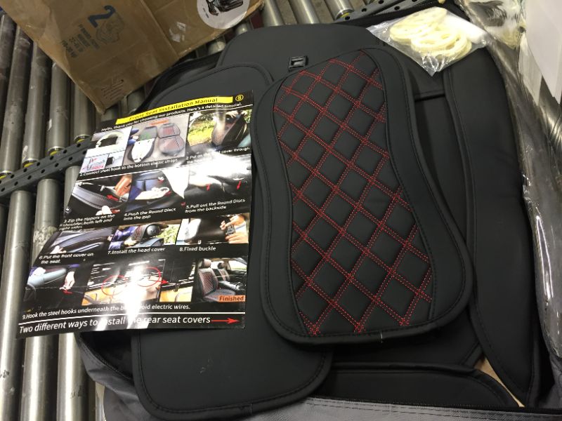 Photo 1 of BLACK/RED STICHED DESIGN CAR SEAT COVERS 