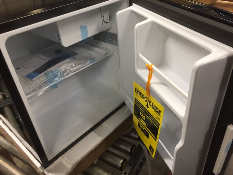 Photo 2 of Midea WHS-65LB1 Compact Single Reversible Door Refrigerator, 1.6 Cubic Feet(0.045 Cubic Meter), Black
