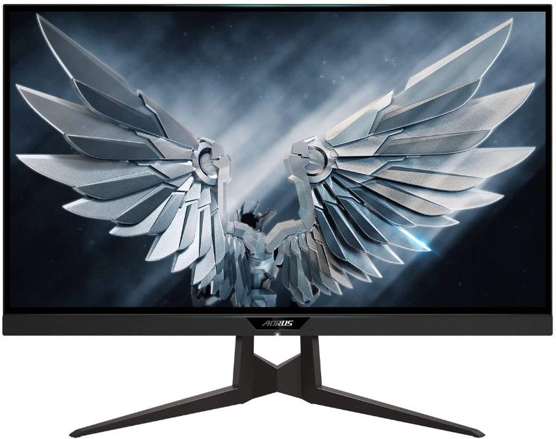 Photo 1 of SLIGHT SCRATCHES ON LCD, DOES NOT TURN ON. AORUS FI27Q-P 27" 165Hz 1440P HBR3 NVIDIA G-SYNC Compatible IPS Gaming Monitor, Built-in ANC, 2k Display, 1 ms Response Time, HDR, 95% DCI-P3, 1x Display Port 1.4, 2x HDMI 2.0, 2x USB 3.0
