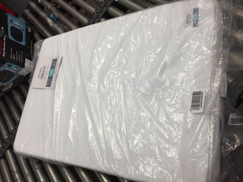 Photo 3 of Hiccapop HP-DPM Pack and Play Mattress Pad - White, DIRTY 
