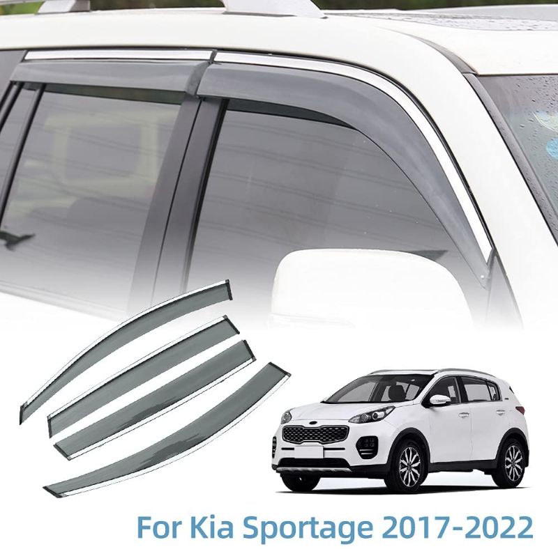 Photo 1 of Vesul Side Window Visor Rain Sun Deflectors Guard Vent Shade Compatible with Kia Sportage 2017 2018 2019 2020