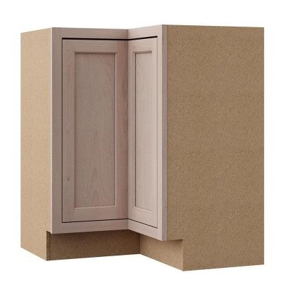 Photo 1 of **DAMAGED**
Hampton Unfinished Beech Recessed Panel Assembled Lazy Susan Corner Base Kitchen Cabinet (28.5 in x 34.5 in x 16.5 in)

