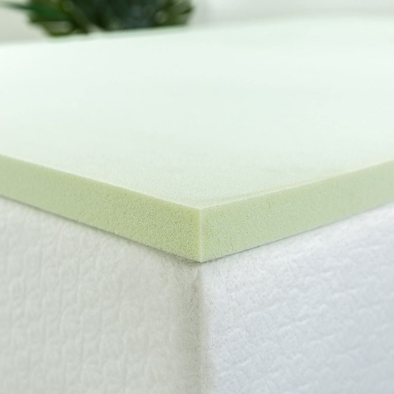 Photo 1 of **SIZE AND MODEL UNKNOWN**
Green Tea Memory Foam Mattress Topper / Pressure-Relieving Layers 
