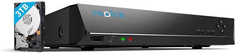 Photo 1 of Reolink 4K PoE NVR 16 Channel Pre-Installed 3TB Hard Drive 4K/5MP/4MP/1080P HD 24/7 Surveillance Recording Home Security Camera System Video Recorder RLN16-410
